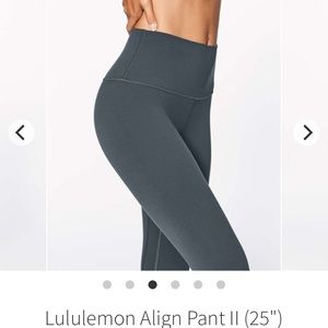 SOLD***Lululemon Align Melanite 25” size 2